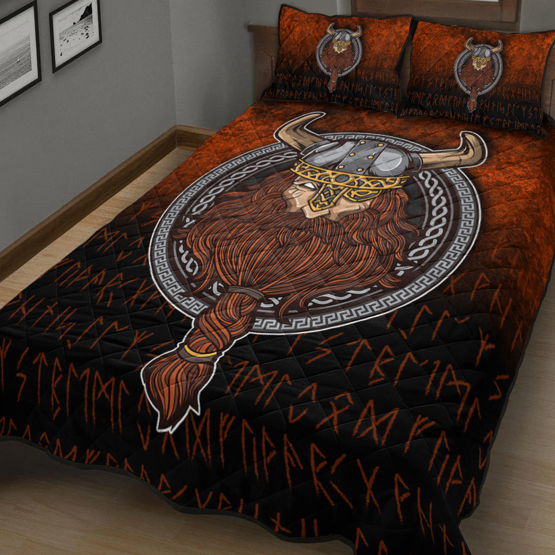 Viking Quilt Bedding Set Viking Warrior Odin Valhalla