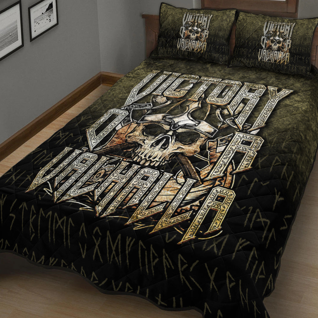 Viking Quilt Bedding Set Victory or Valhalla Ver05