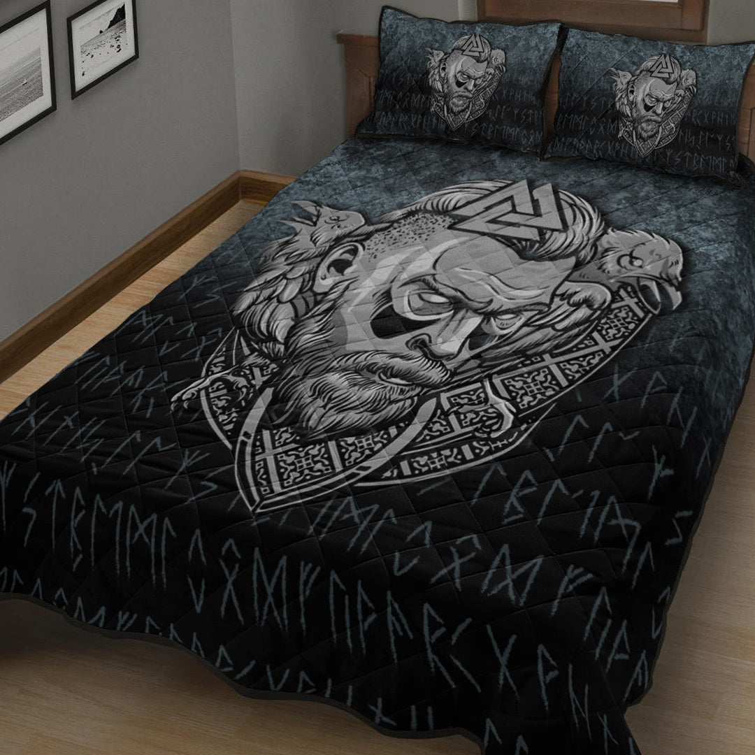 Viking Quilt Bedding Set Victory or Valhalla Warrior Ver01