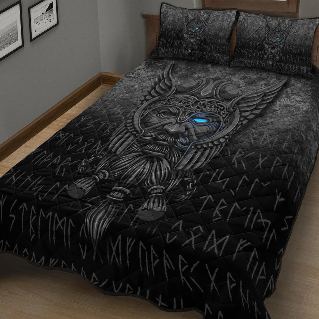 Viking Quilt Bedding Set Viking Odin Allfather In Asgard Special Version