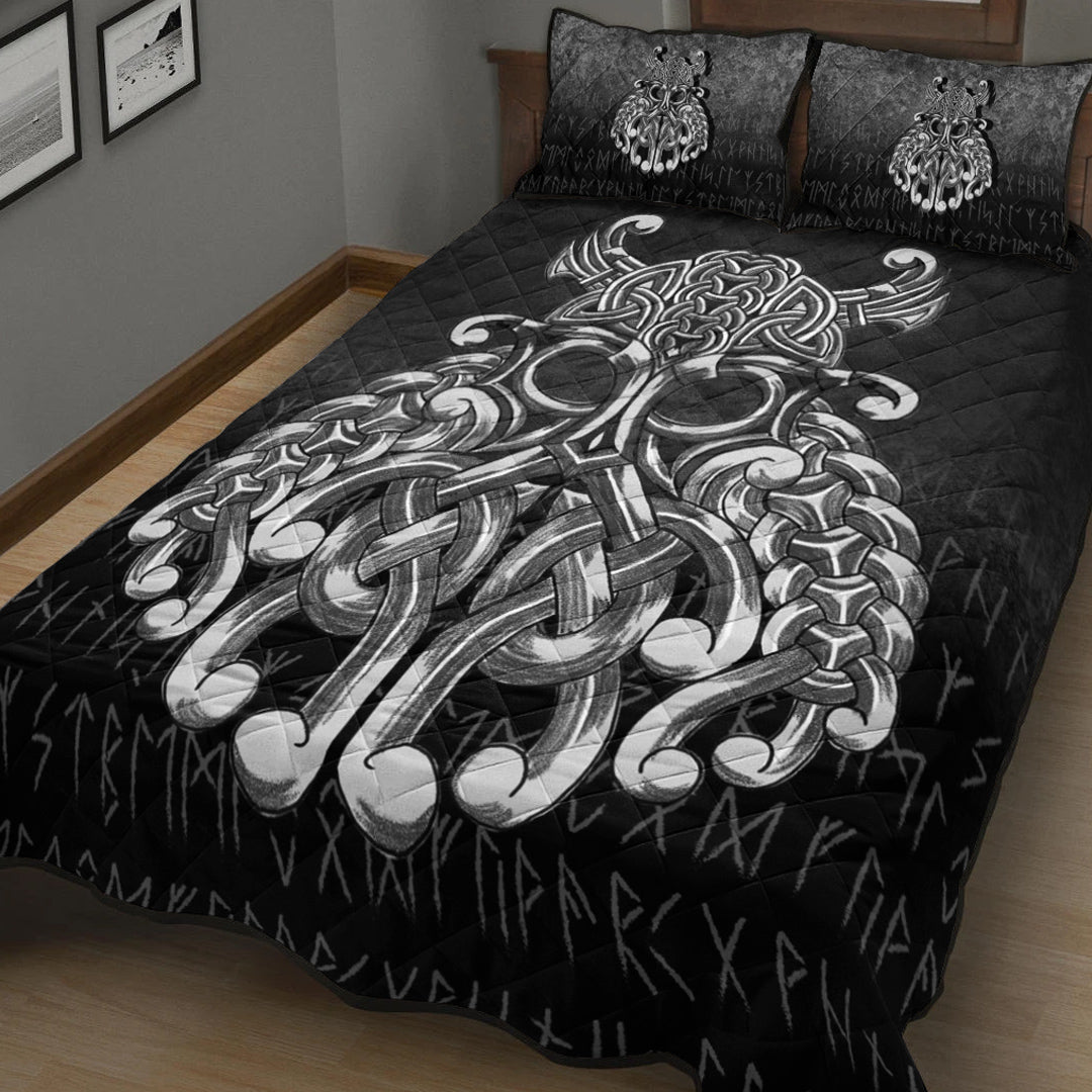 Viking Quilt Bedding Set Viking Odin Valhalla