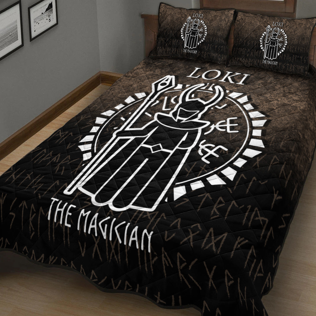 Viking Quilt Bedding Set Loki The Magician