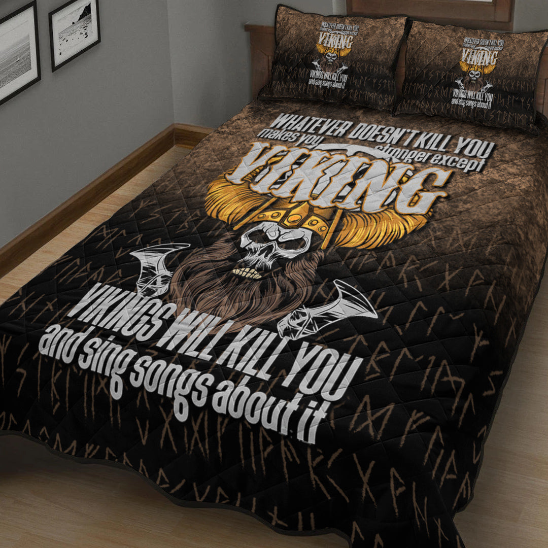 Viking Quilt Bedding Set Viking Will Kill You