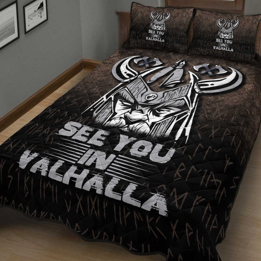 Viking Quilt Bedding Set See You In Valhalla Ver01