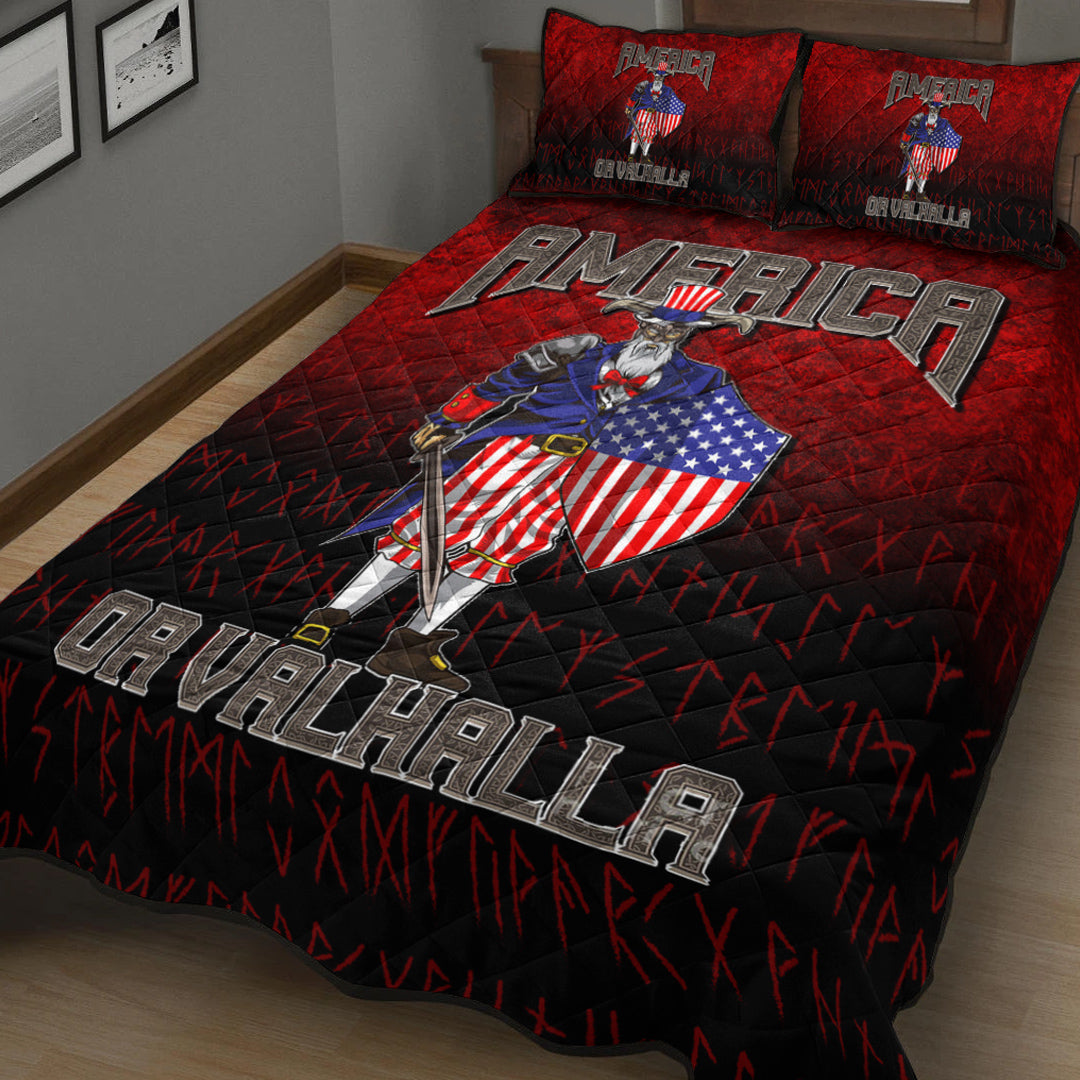 Viking Quilt Bedding Set America Or Valhalla Ver01