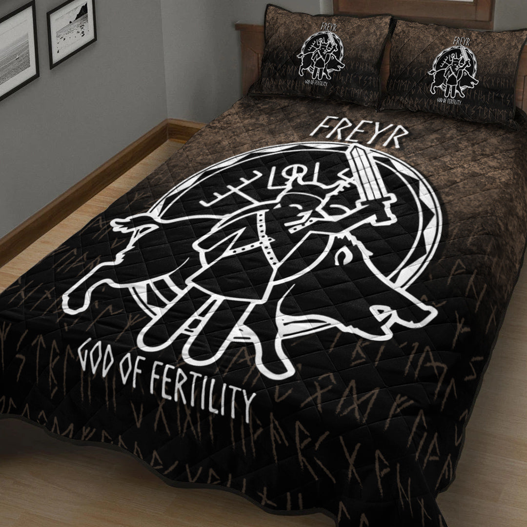 Viking Quilt Bedding Set Freyr God Of Fertility