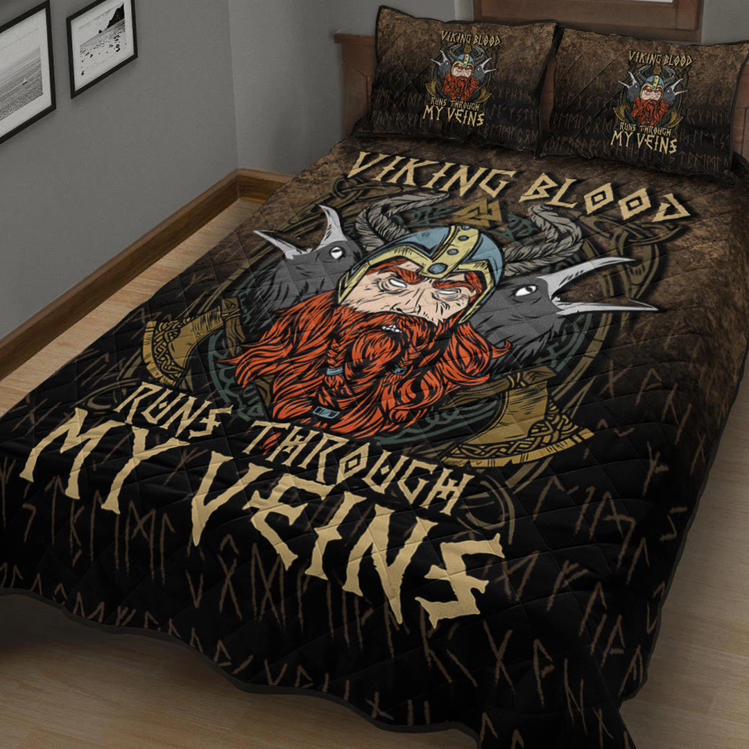 Viking Quilt Bedding Set Viking Blood Run Through My Veins Ver04