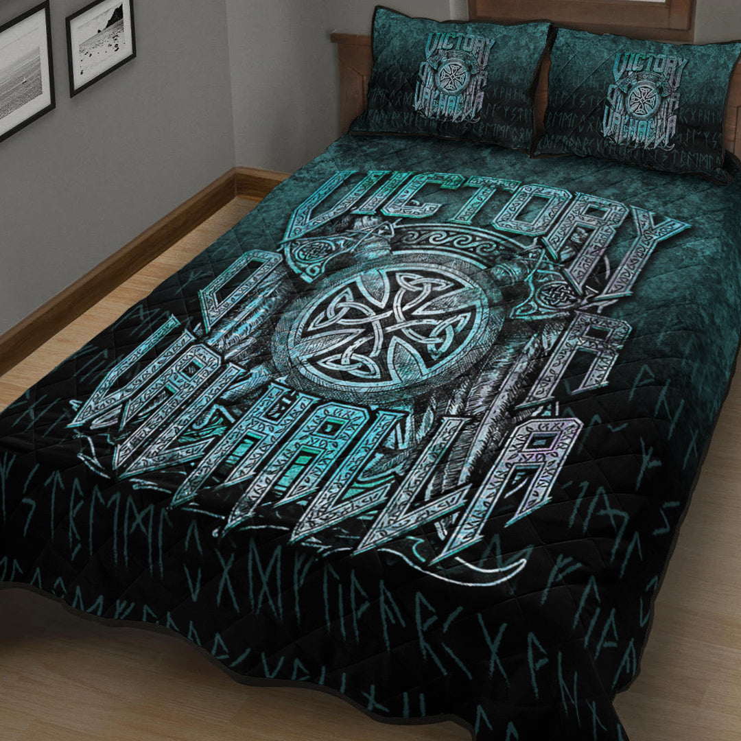 Viking Quilt Bedding Set Victory or Valhalla Ver01