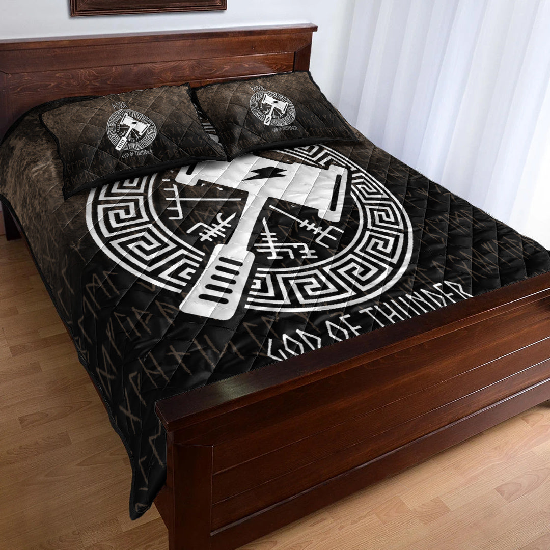 Viking Quilt Bedding Set Porr God Of Thunder