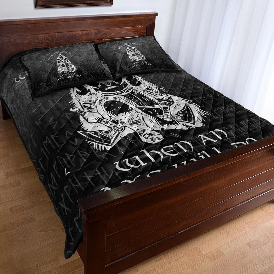 Viking Quilt Bedding Set Why Use Words? When An Axe Will Do Ver01