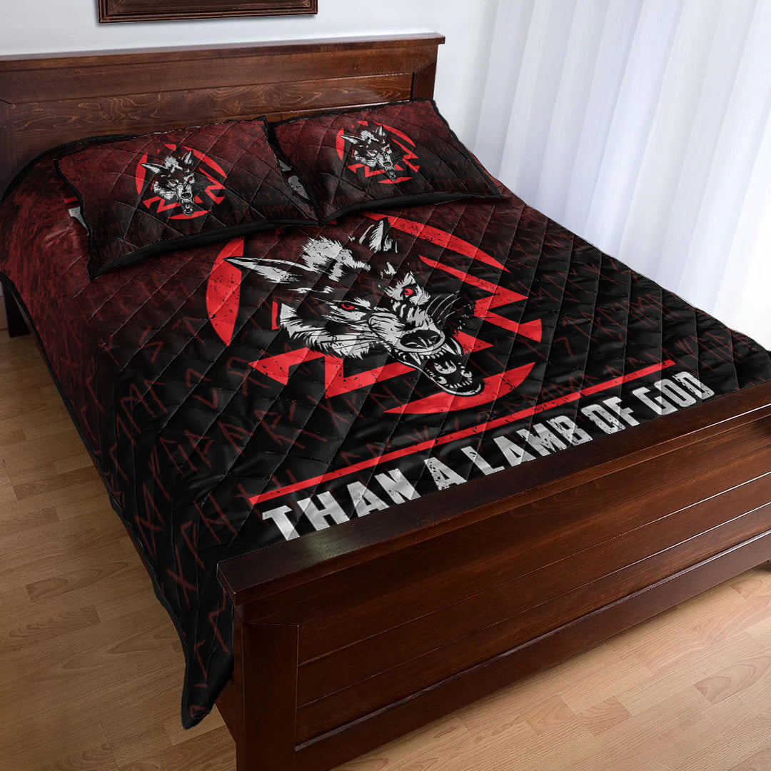 Viking Quilt Bedding Set Better To Be A Wolf Of Odin Than A Lamb Of God Ver01