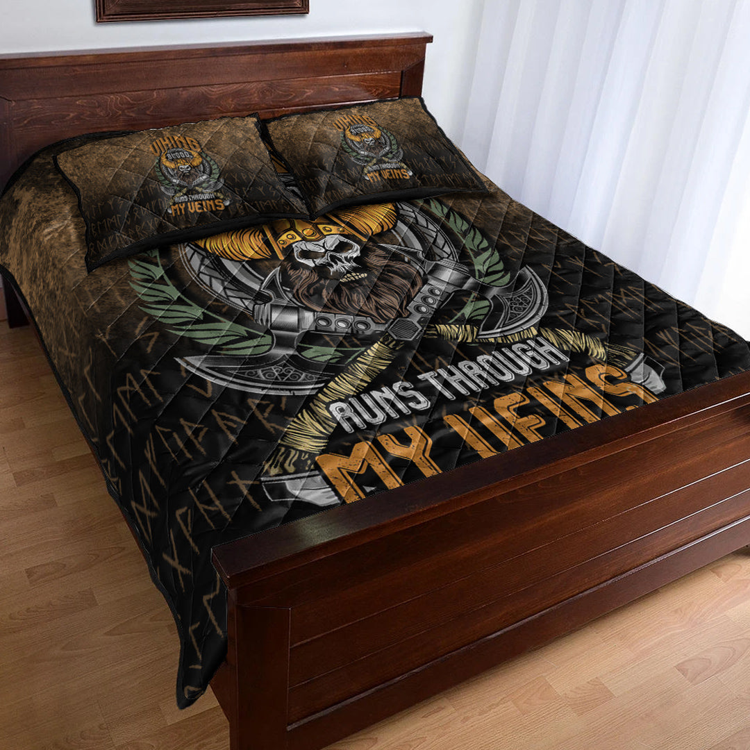 Viking Quilt Bedding Set Viking Blood Run Through My Veins Ver01