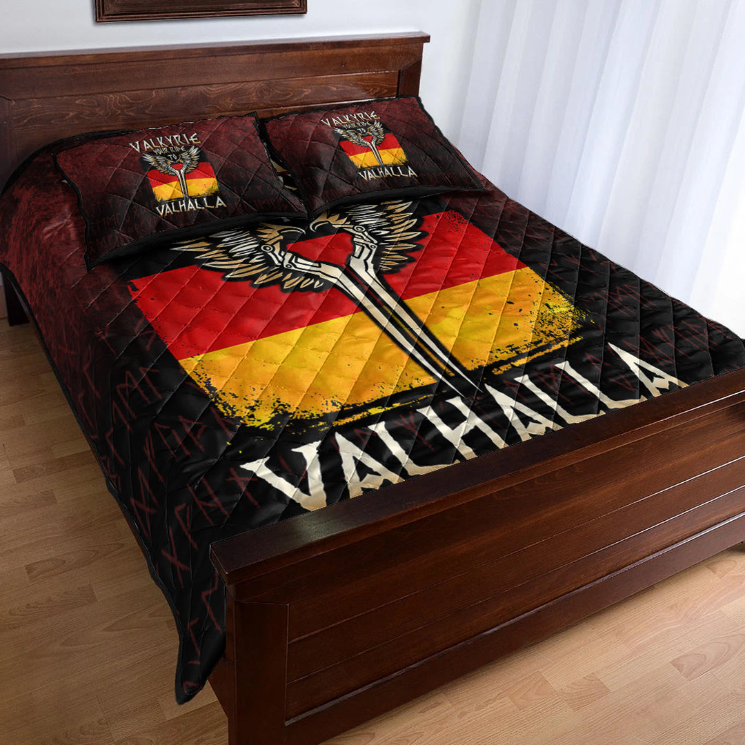 Viking Quilt Bedding Set Valkyrie Your Ride to Valhalla Germany