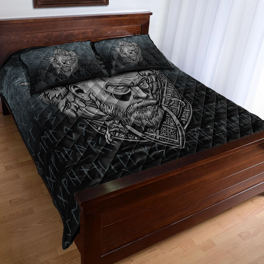 Viking Quilt Bedding Set Victory or Valhalla Warrior Ver01