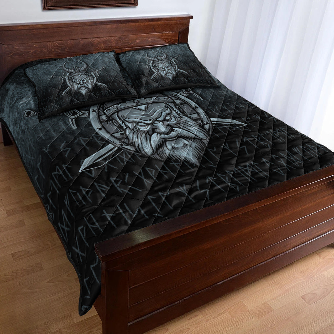 Viking Quilt Bedding Set Victory or Valhalla Warrior Ver02