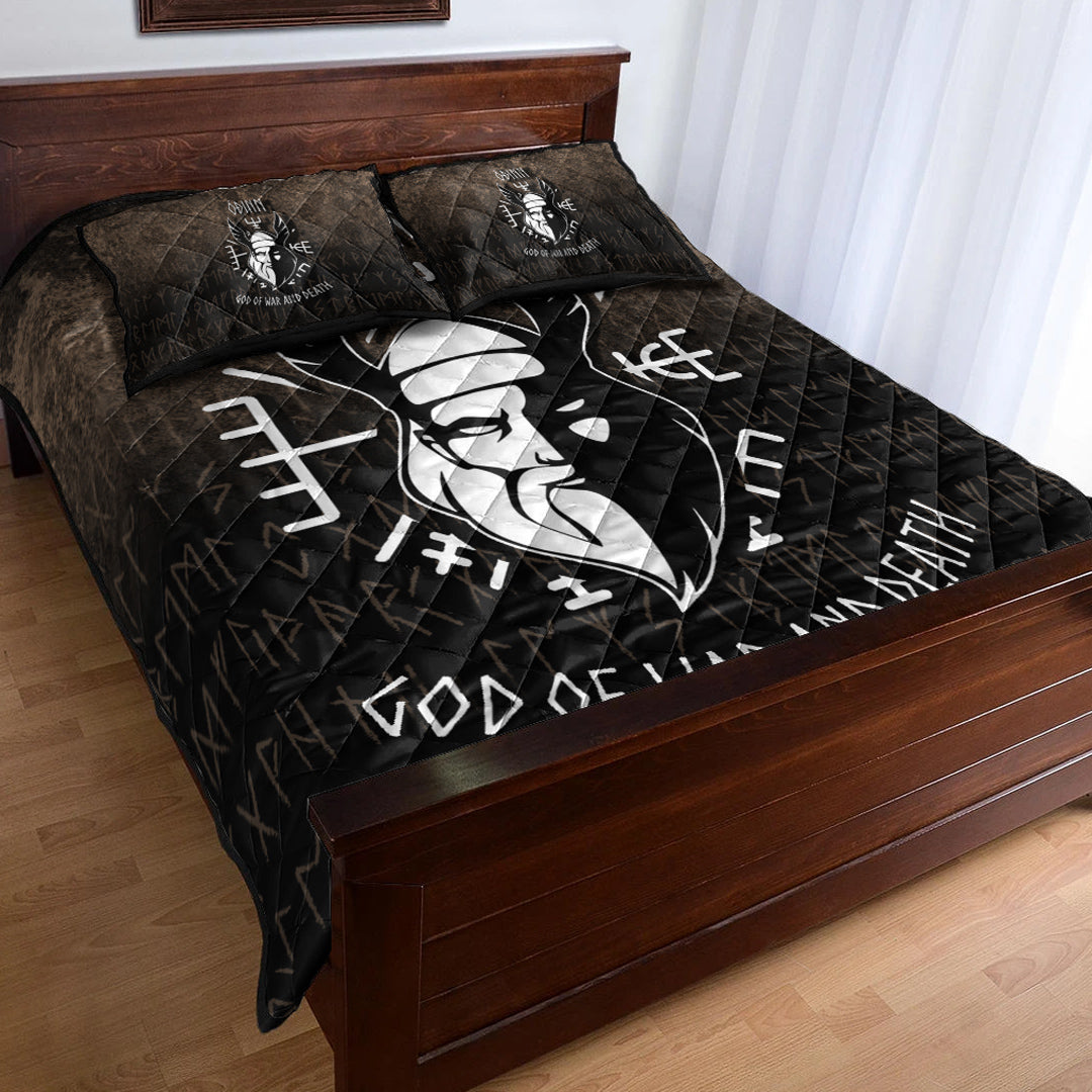 Viking Quilt Bedding Set Odin God Of War And Death