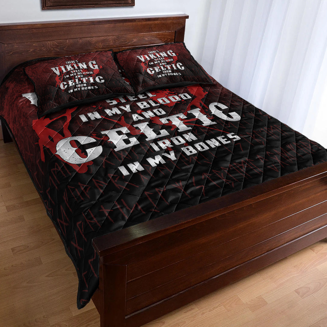 Viking Quilt Bedding Set There's Viking Steel In My Blood And Celtic Iron In My Bones