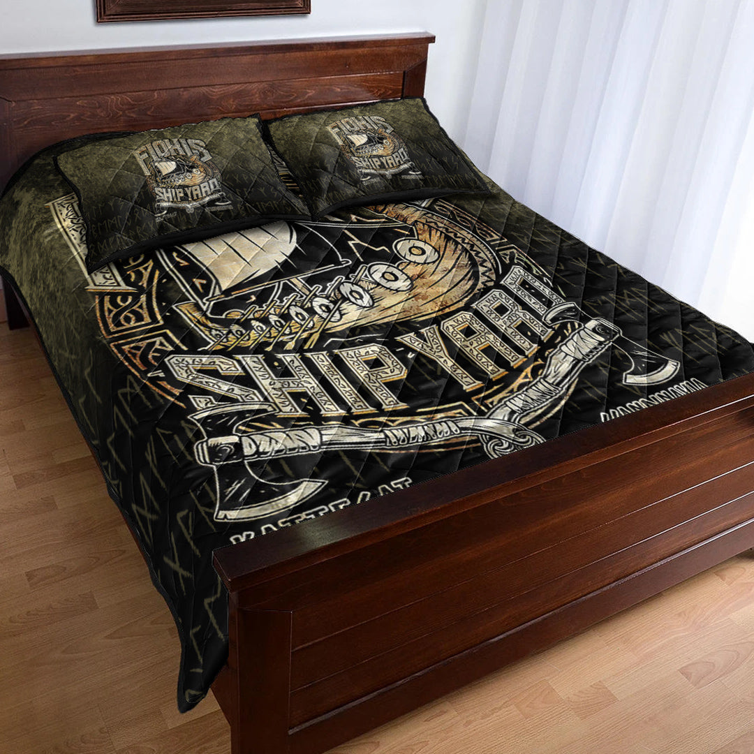 Viking Quilt Bedding Set The Viking Flokis Ship Yard