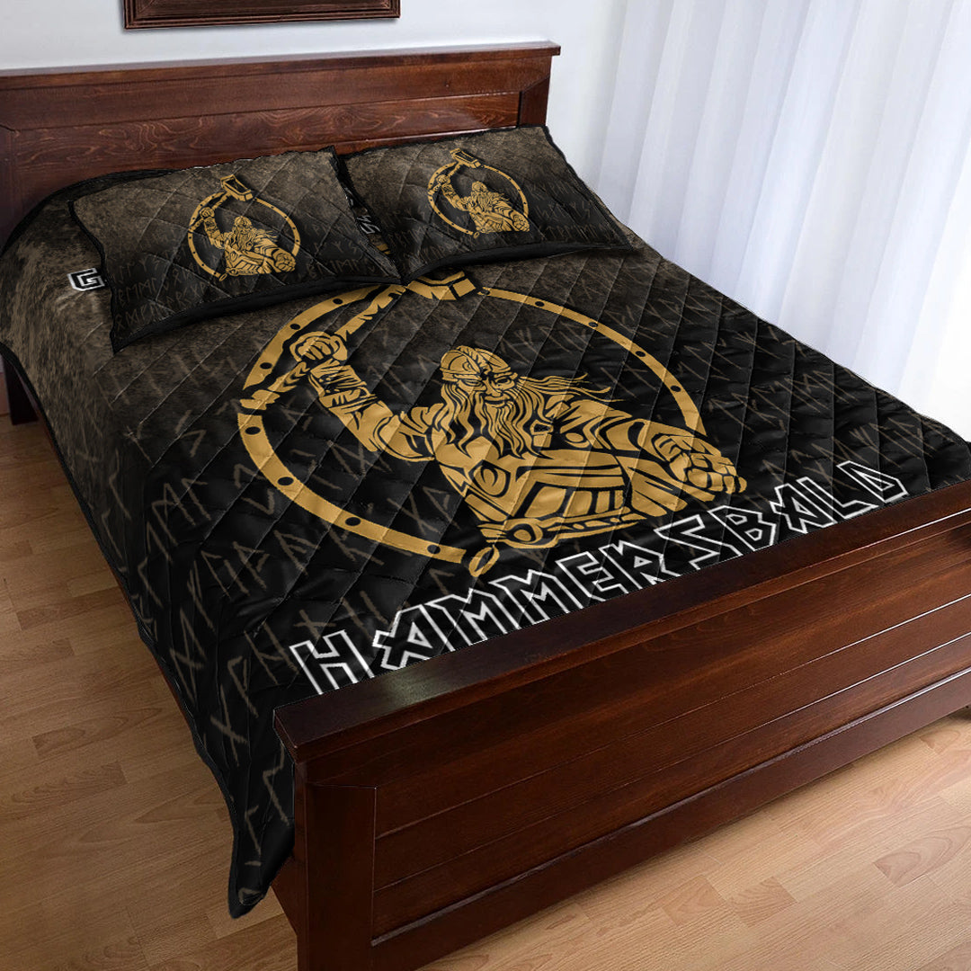 Viking Quilt Bedding Set The Nordic God Of Impatience Hammersbald