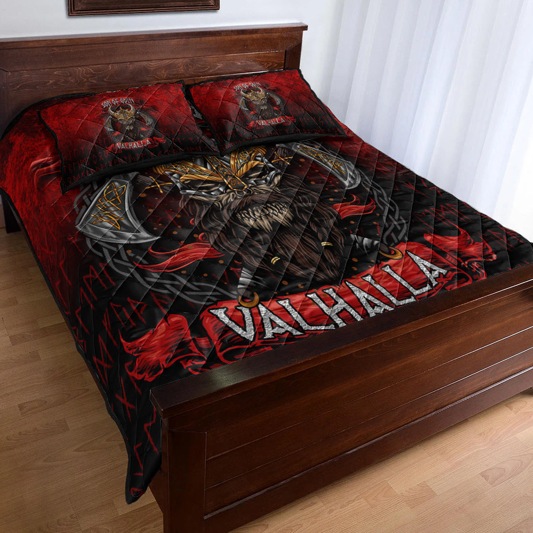 Viking Quilt Bedding Set Son of Odin Valhalla