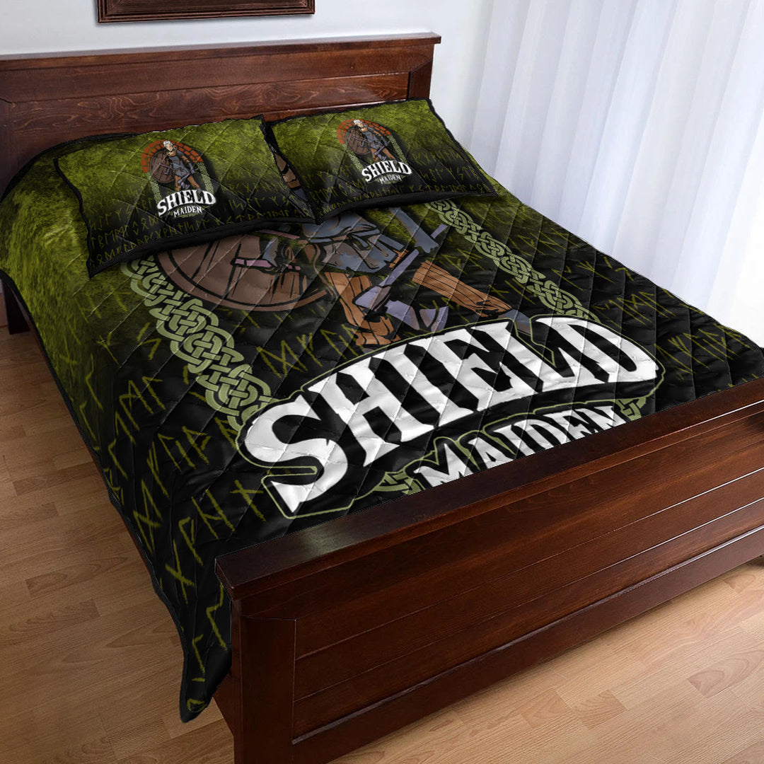 Viking Quilt Bedding Set Shield Maiden Ver01