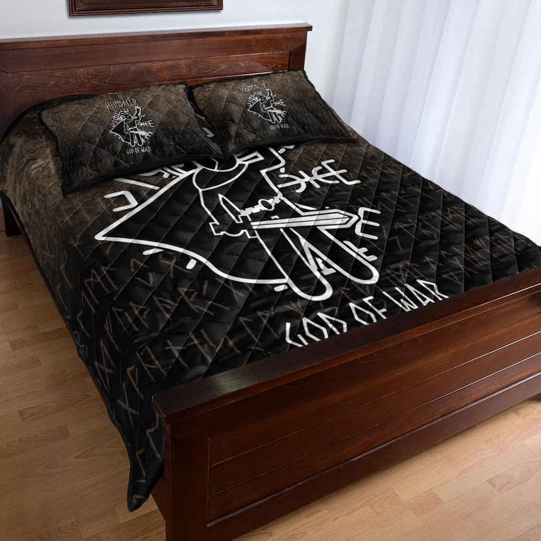 Viking Quilt Bedding Set Heimdallr God Of War