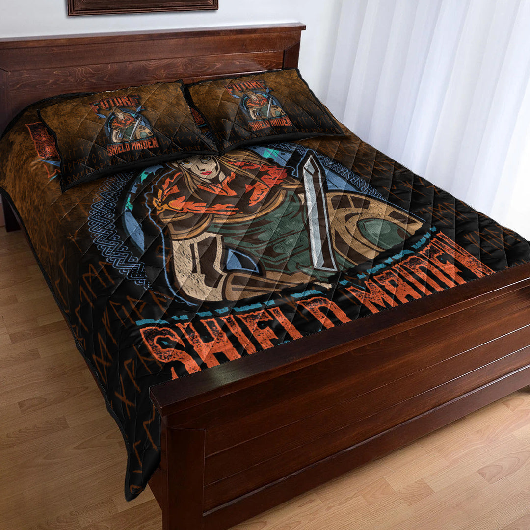 Viking Quilt Bedding Set Future Shield Maiden