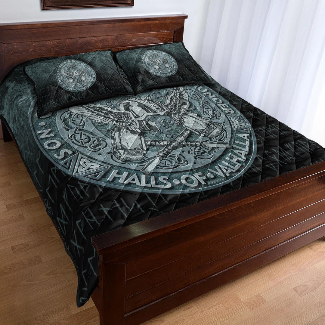 Viking Quilt Bedding Set Thor God Of Thunder