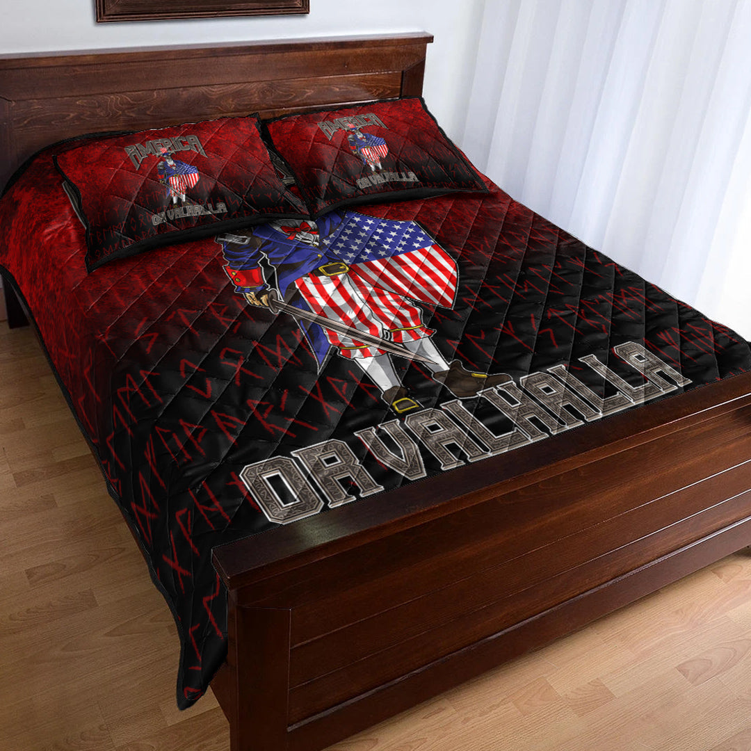 Viking Quilt Bedding Set America Or Valhalla Ver01