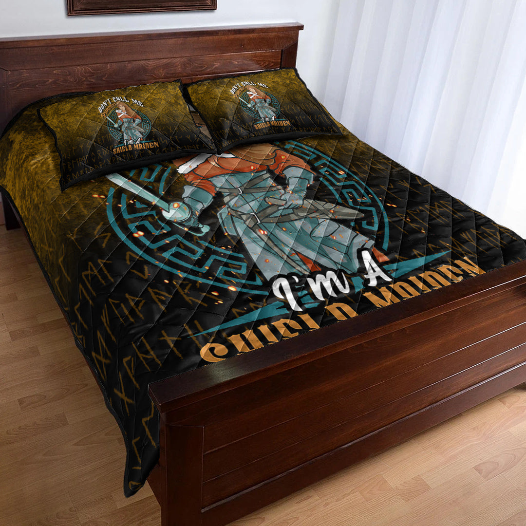 Viking Quilt Bedding Set Im A Shield Maiden