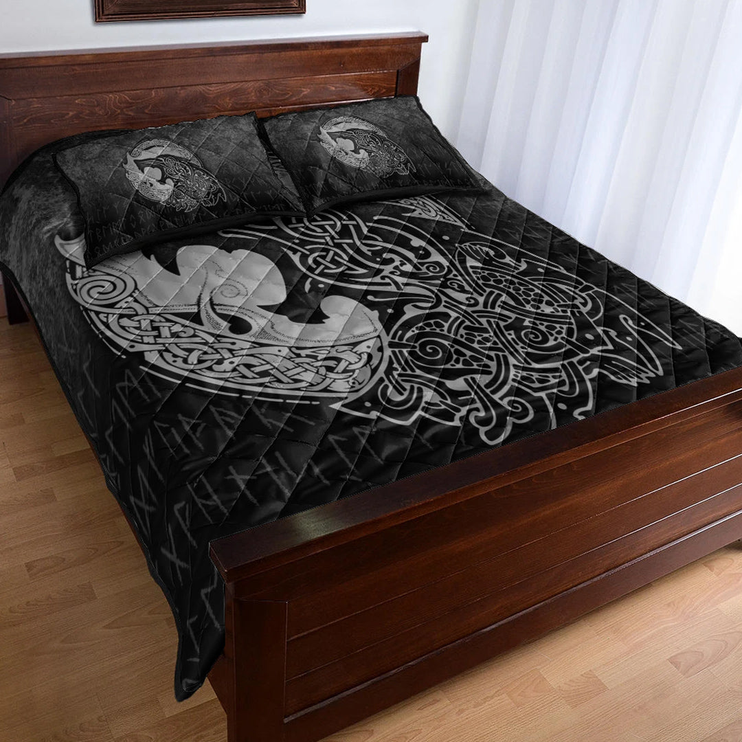 Viking Quilt Bedding Set Fenrir Viking 3D Tattoo Special Version