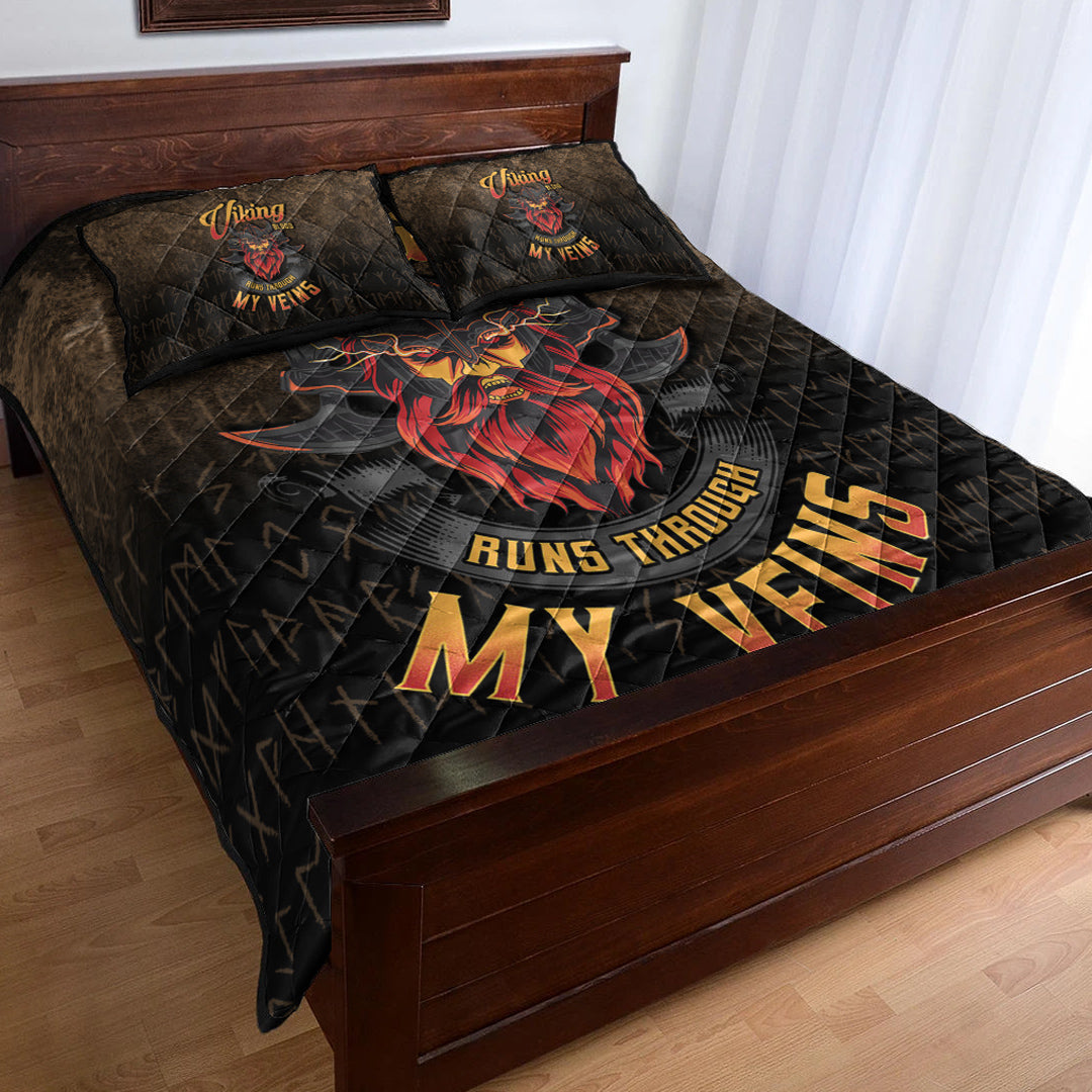 Viking Quilt Bedding Set Viking Blood Run Through My Veins Ver02