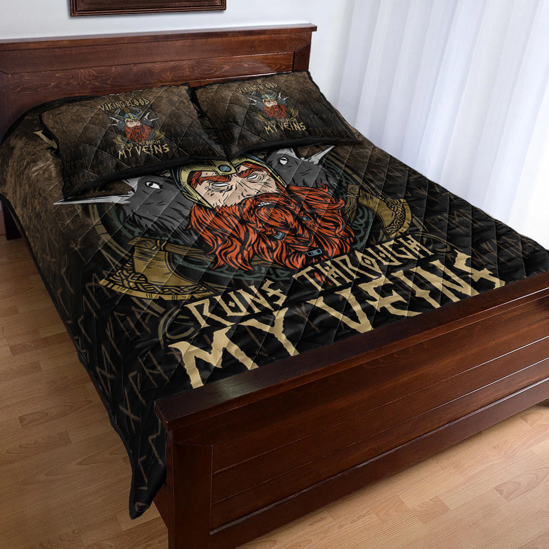 Viking Quilt Bedding Set Viking Blood Run Through My Veins Ver04