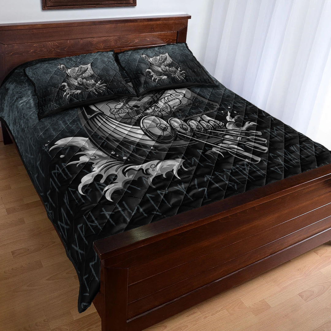 Viking Quilt Bedding Set Victory or Valhalla Drakkar Ver02