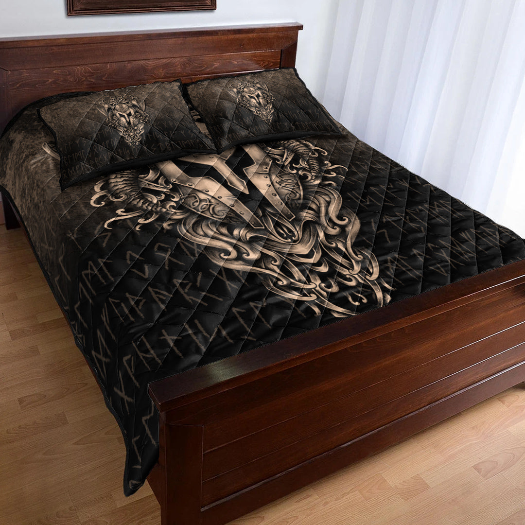 Viking Quilt Bedding Set The Armor Of Viking Gold Version