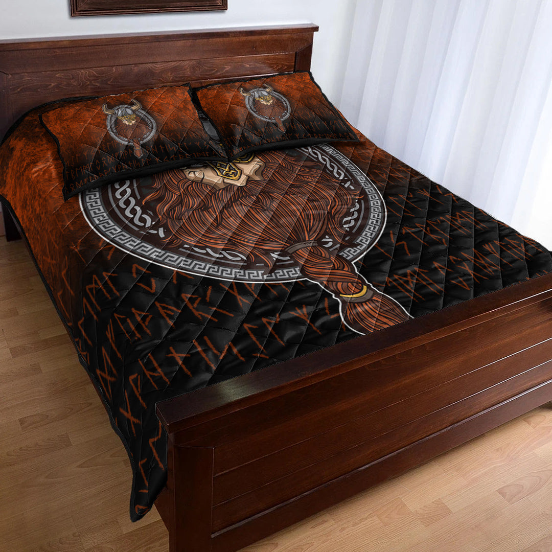 Viking Quilt Bedding Set Viking Warrior Odin Valhalla