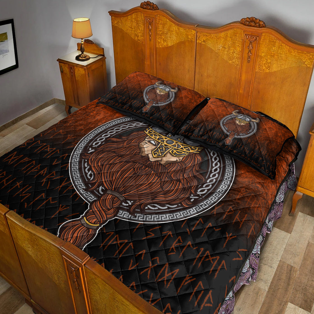 Viking Quilt Bedding Set Viking Warrior Odin Valhalla