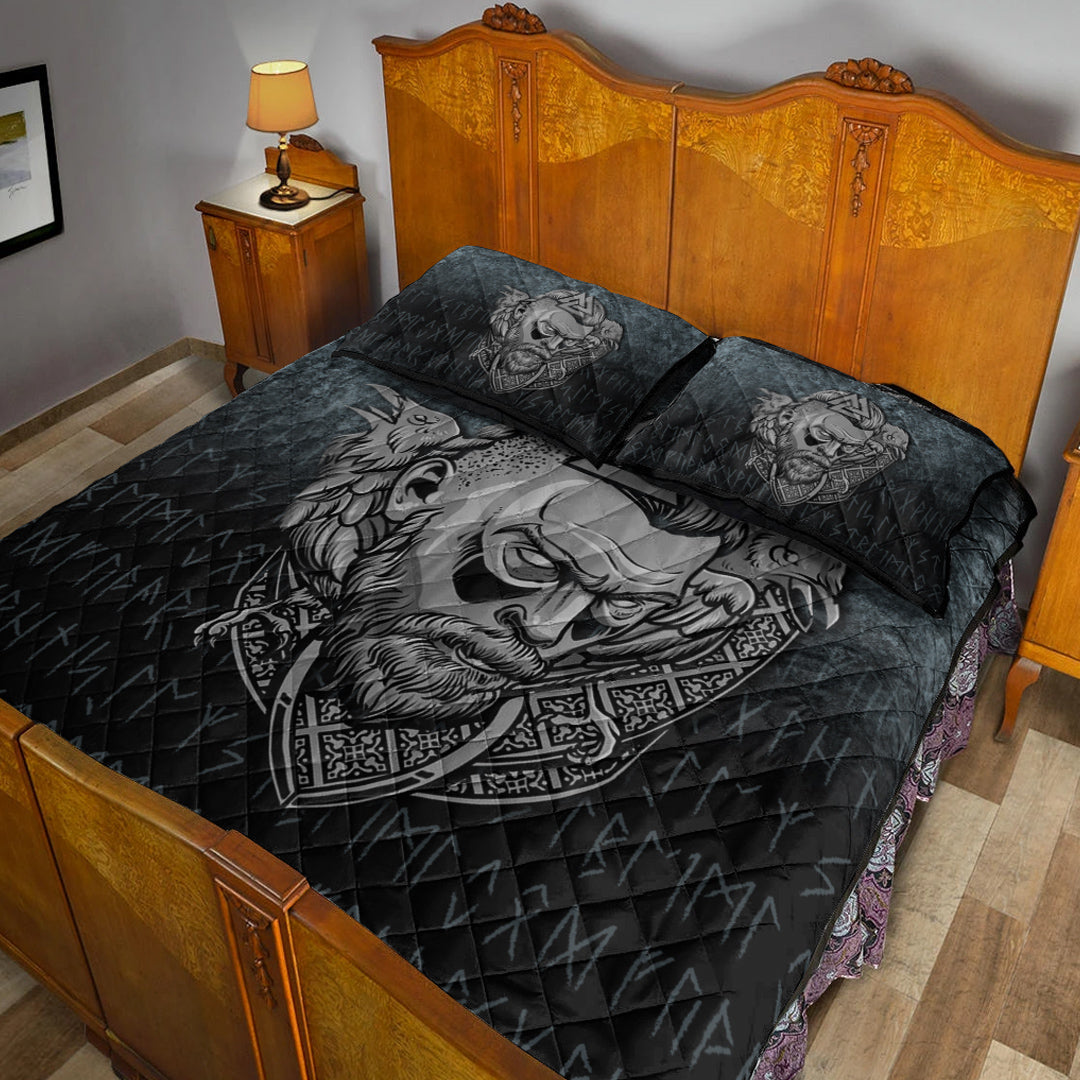 Viking Quilt Bedding Set Victory or Valhalla Warrior Ver01