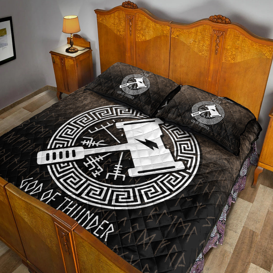 Viking Quilt Bedding Set Porr God Of Thunder