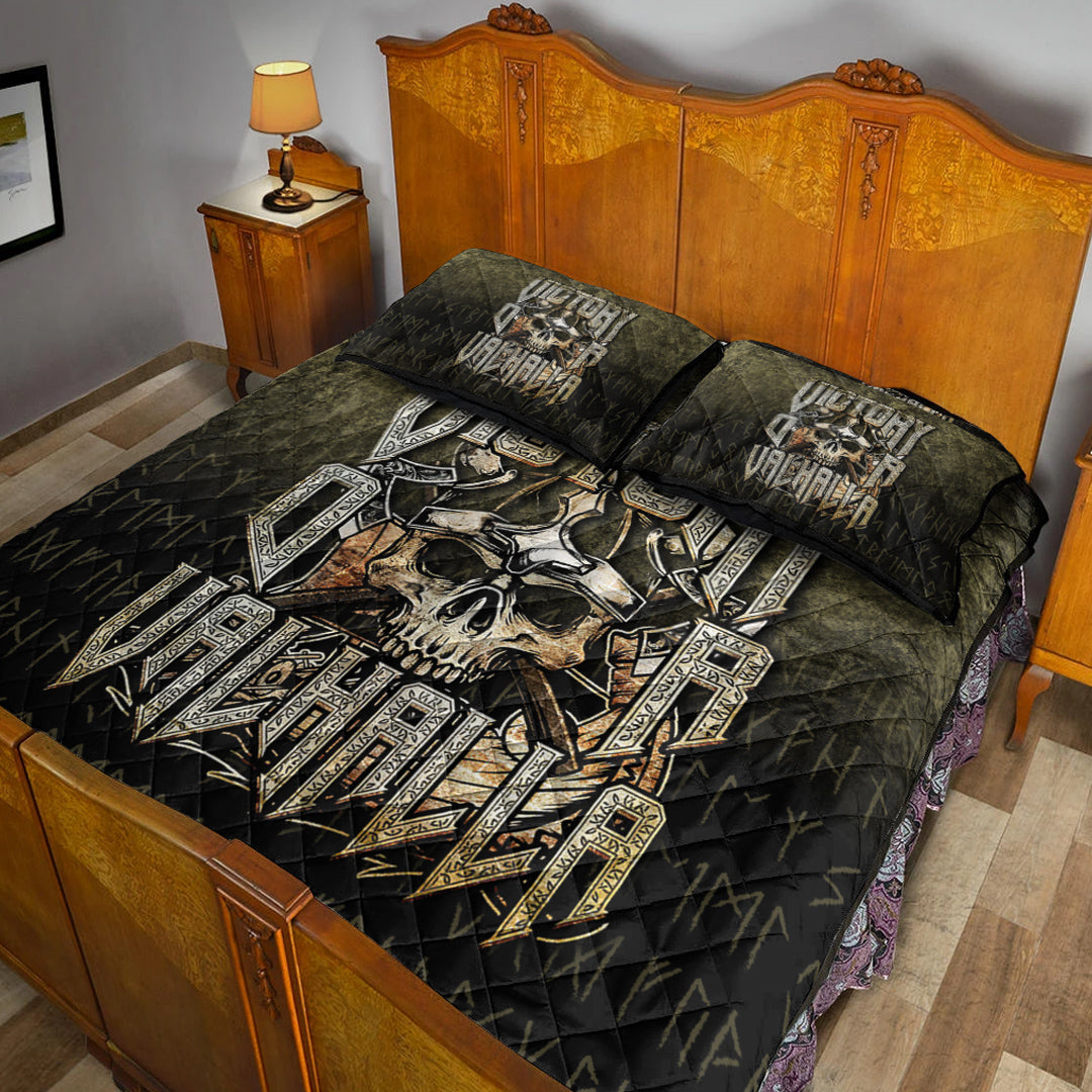 Viking Quilt Bedding Set Victory or Valhalla Ver05