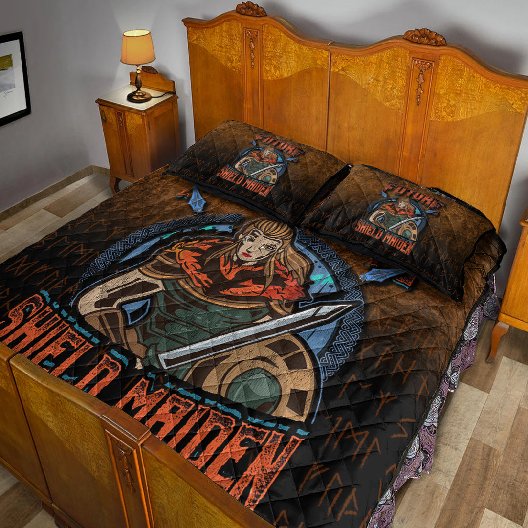 Viking Quilt Bedding Set Future Shield Maiden