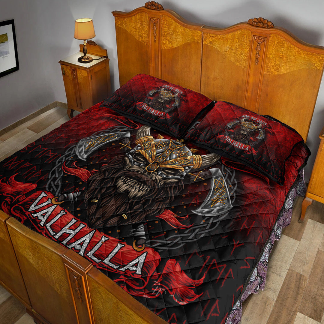 Viking Quilt Bedding Set Son of Odin Valhalla