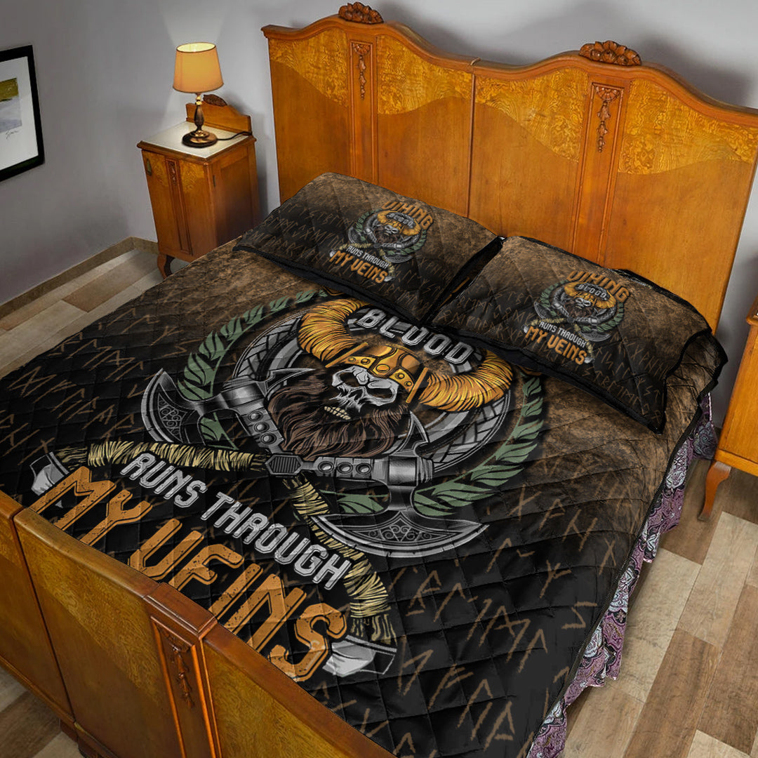 Viking Quilt Bedding Set Viking Blood Run Through My Veins Ver01