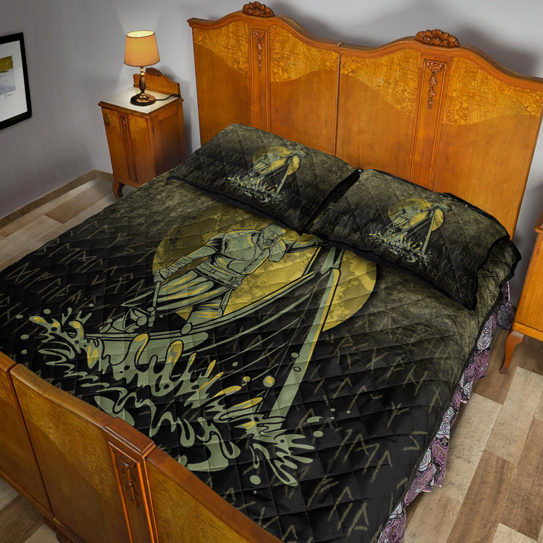 Viking Quilt Bedding Set Victory or Valhalla Drakkar Ver01