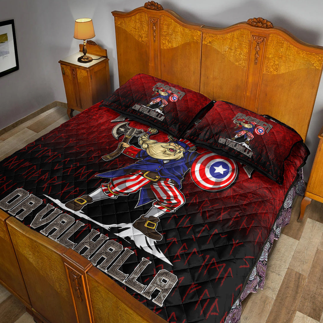 Viking Quilt Bedding Set America Or Valhalla Ver02