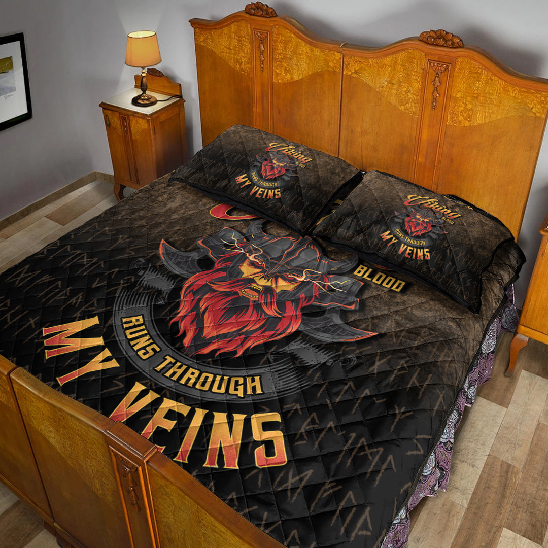 Viking Quilt Bedding Set Viking Blood Run Through My Veins Ver02