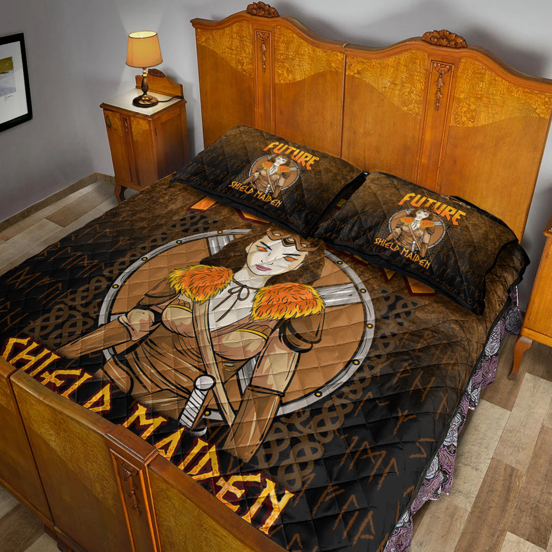 Viking Quilt Bedding Set Shield Maiden Ver04