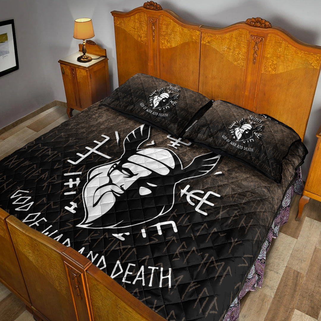 Viking Quilt Bedding Set Odin God Of War And Death