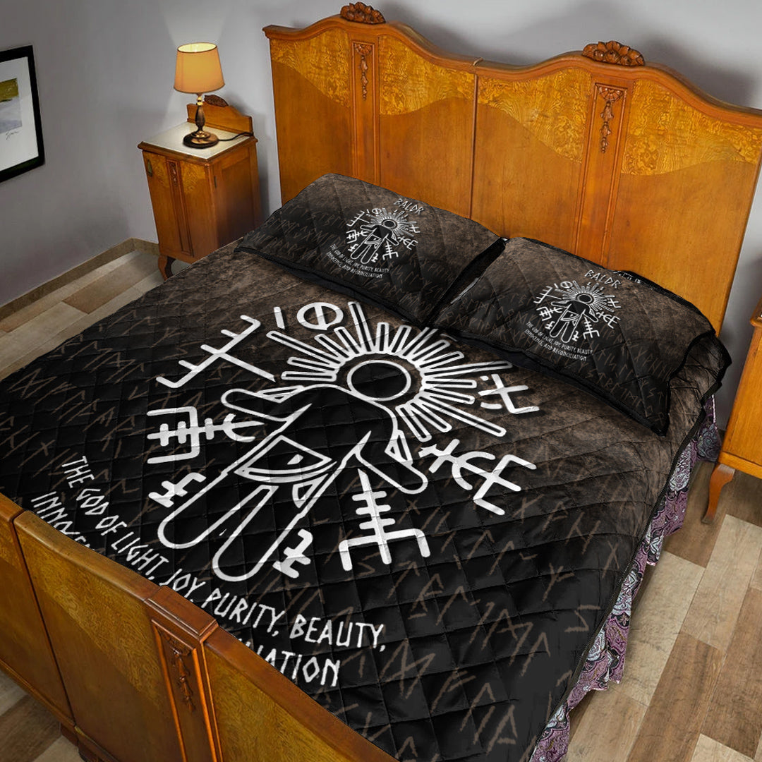 Viking Quilt Bedding Set Baldr God