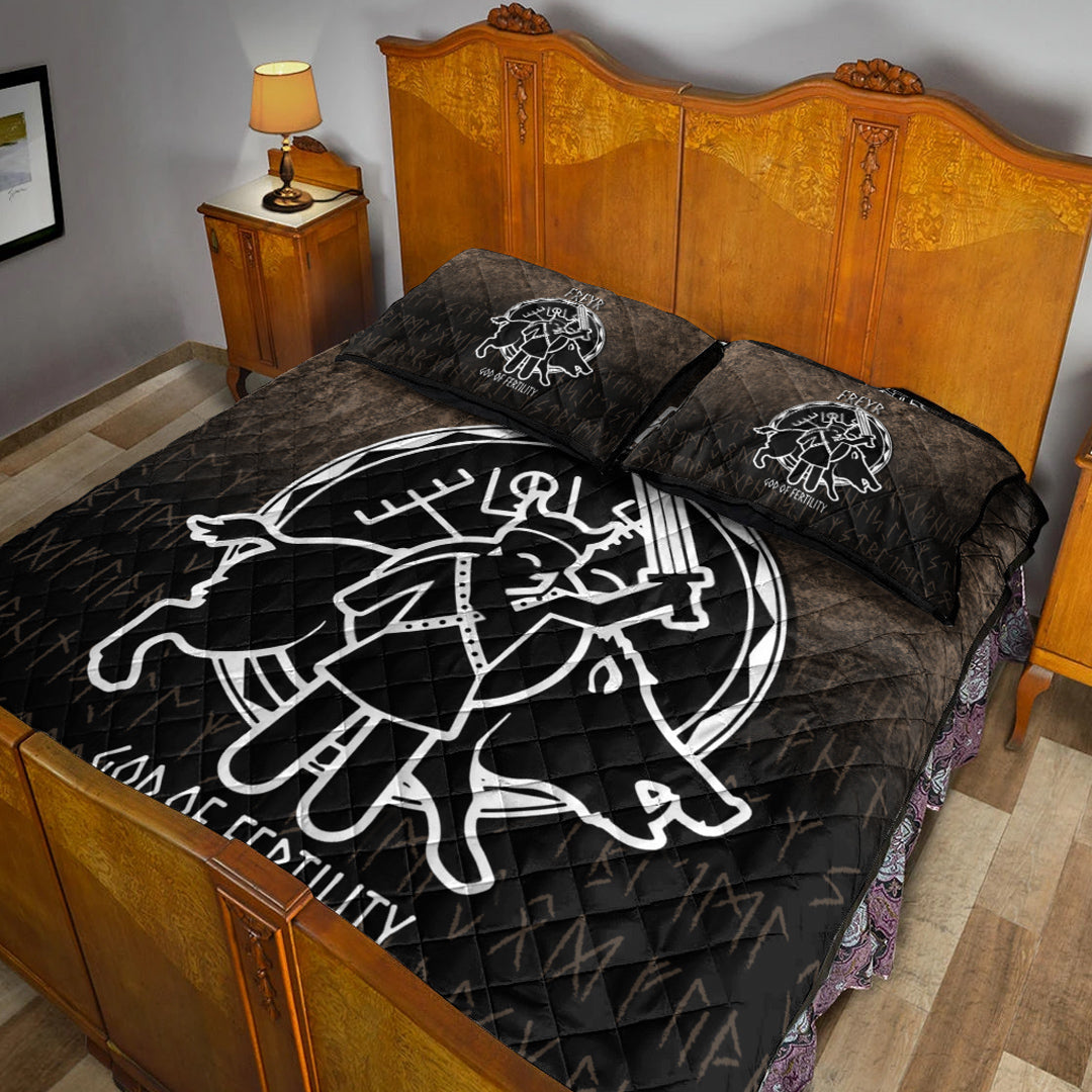 Viking Quilt Bedding Set Freyr God Of Fertility